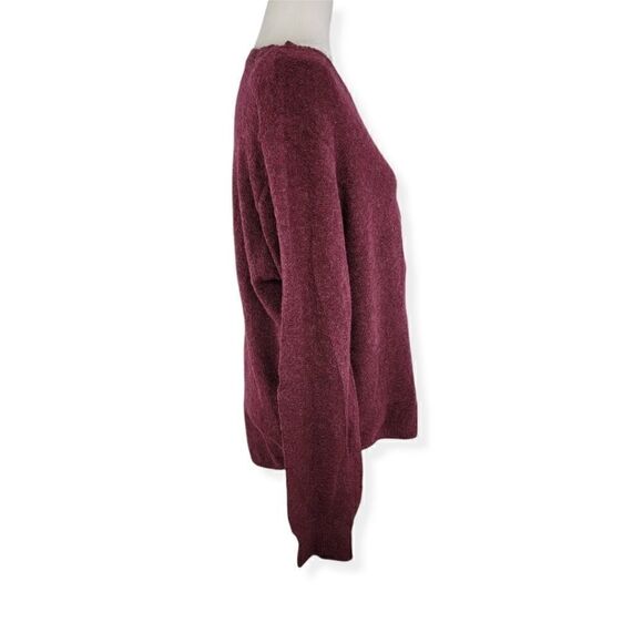Laura Scott Burgundy Crew Neck sweater XL NWT - Picture 3 of 6